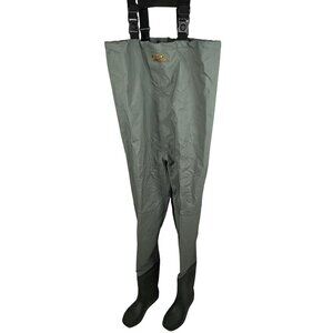 Cabelas Mens 9 Dry-Plus Chest Waders Adjustable Straps Attached Boots Waterproof